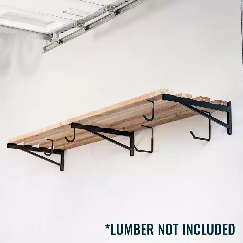 Supports d'étagère murale DIY 60 cm x 240 cm | Étagère murale robuste pour garage