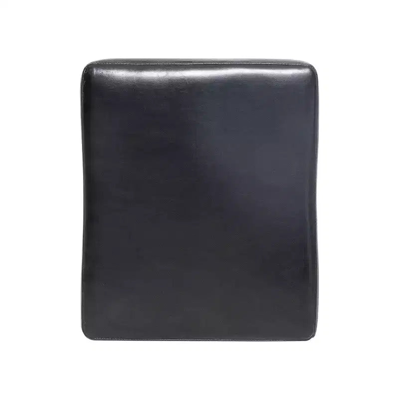 Tabouret de comptoir sans dossier en cuir reconstitué et hévéa de 66 cm