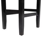 Tabouret de comptoir sans dossier en cuir reconstitué et hévéa de 66 cm