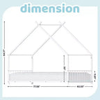Lit cabane Montessori double en métal pour enfants