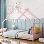 Lit cabane Montessori double en métal pour enfants