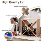 Range-bouteilles modulaire empilable 24 bouteilles, support à vin en bois autonome, étagère de rangement pour bar, cave, cuisine