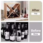 Range-bouteilles modulaire empilable 24 bouteilles, support à vin en bois autonome, étagère de rangement pour bar, cave, cuisine