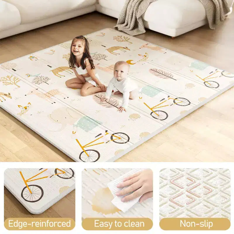 Parc pour bébé avec tapis 150 x 150 cm, Centre d'activités intérieur et extérieur, Clôture de sécurité pour bébé
