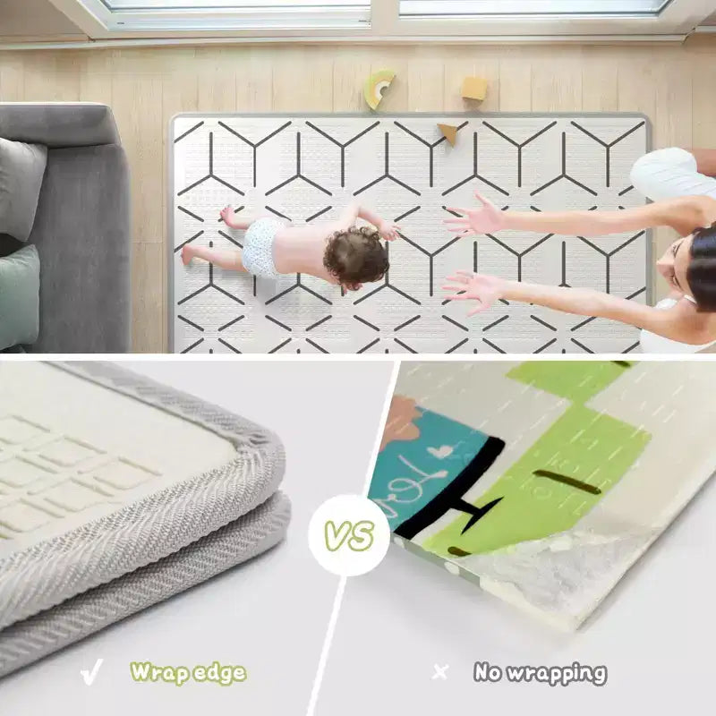 Parc pour bébé avec tapis 150 x 150 cm, Centre d'activités intérieur et extérieur, Clôture de sécurité pour bébé