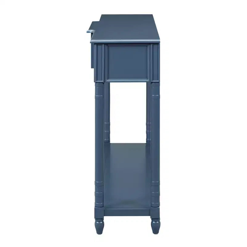 Console d'entrée en bois massif avec tiroirs et étagère, 52 pouces