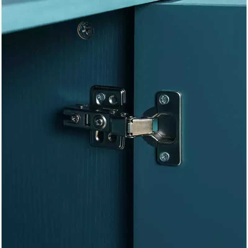 Meuble de rangement avec porte sculptée, buffet d'entrée avec poignées en métal pour salon
