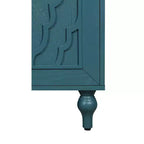 Meuble de rangement avec porte sculptée, buffet d'entrée avec poignées en métal pour salon