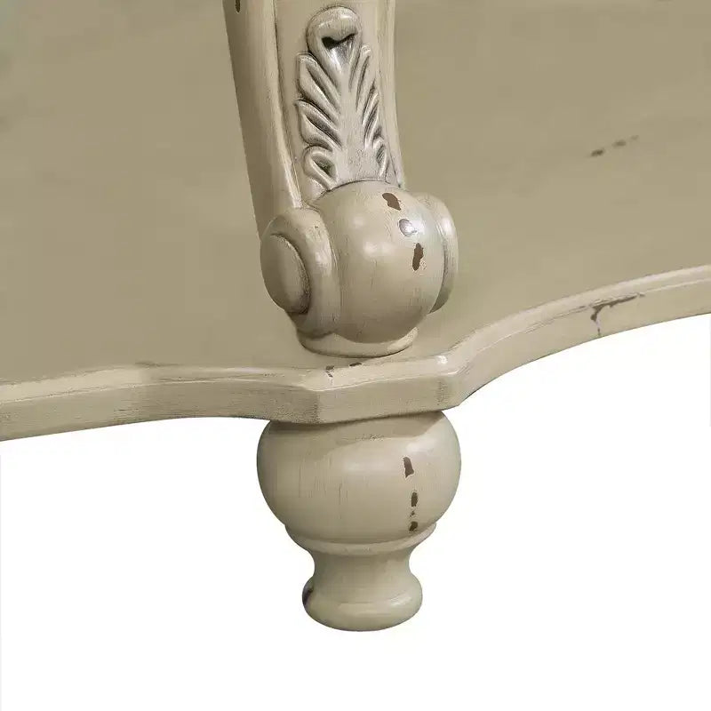 Table basse ovale en bois de 106,7 cm avec 2 niveaux et étagère de rangement ouverte pour salon, plateau beige et expresso