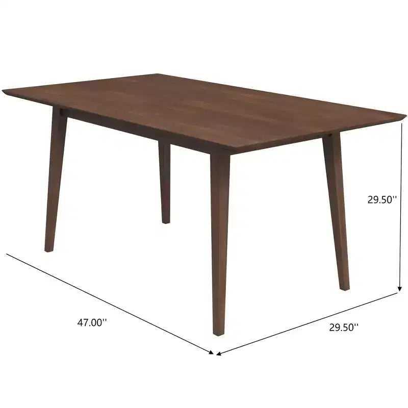 Table de salle à manger/cuisine rectangulaire en bois massif de style moderne