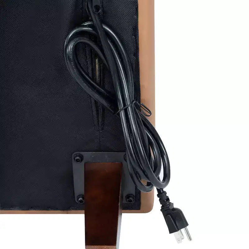 Canapé de réception rembourré avec 4 prises CA/2 ports USB/2 ports USB-C et pieds en bois de noyer avec patins réglables