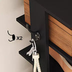 Range-chaussures étroit à 10 niveaux de 157 cm avec crochets latéraux pour entrée, chambre et placard, capacité 10-20 paires