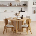 Chaises de salle à manger avec pieds en bois naturel pour espace repas à domicile