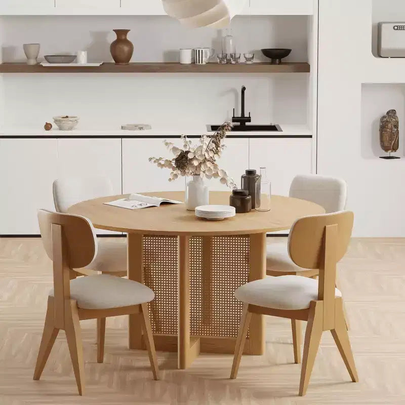 Chaises de salle à manger avec pieds en bois naturel pour espace repas à domicile