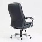 Chaise de bureau de direction avec surface en coton, réglable en hauteur avec dossier haut et roulettes pour le bureau