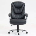 Chaise de bureau de direction avec surface en coton, réglable en hauteur avec dossier haut et roulettes pour le bureau