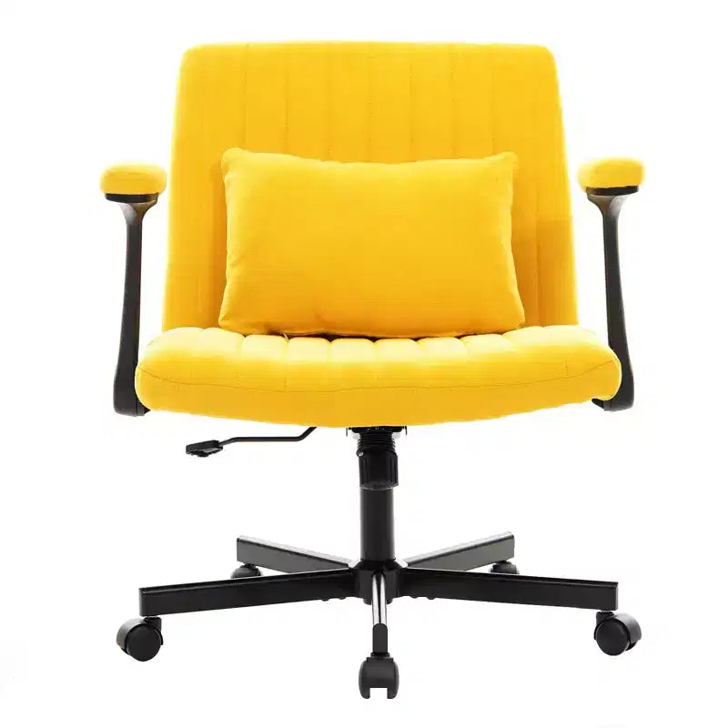 Fauteuil de bureau moderne en velours avec dossier rembourré, chaise de bureau avec accoudoir et dossier réglables, chaise confortable pour le bureau, le travail