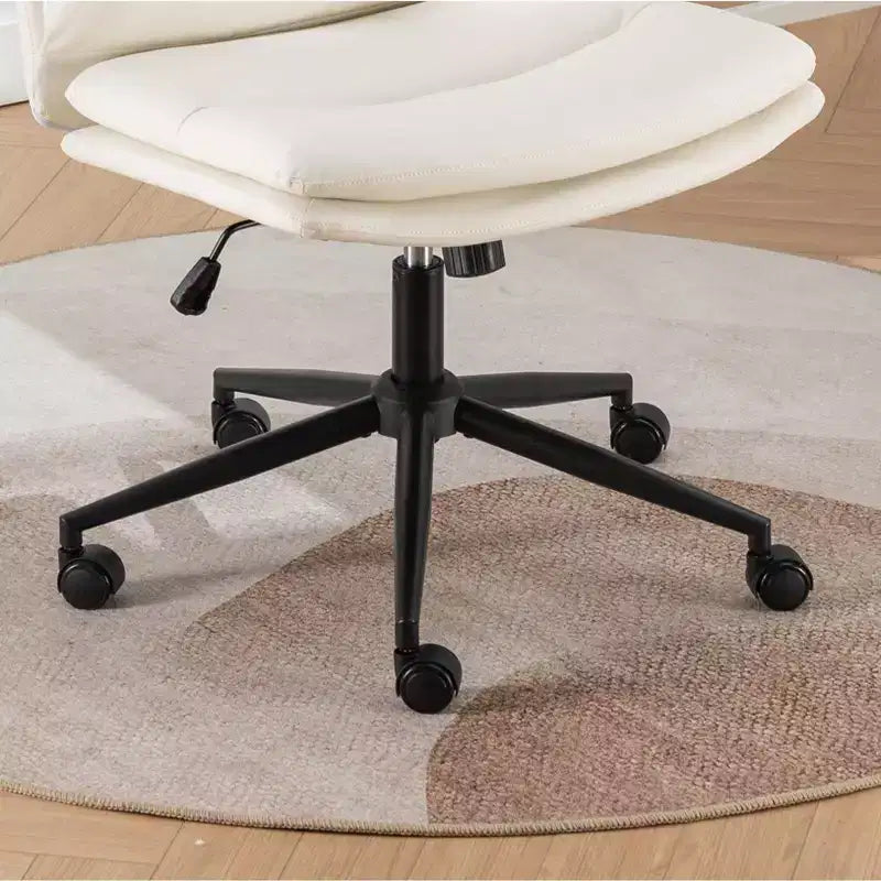 Chaise de bureau réglable en hauteur, chaise pivotante extra-large avec assise et dossier rembourrés, chaise d'ordinateur pour bureau, coiffeuse