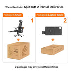 Chaise de bureau avec repose-pieds et accoudoirs 4D