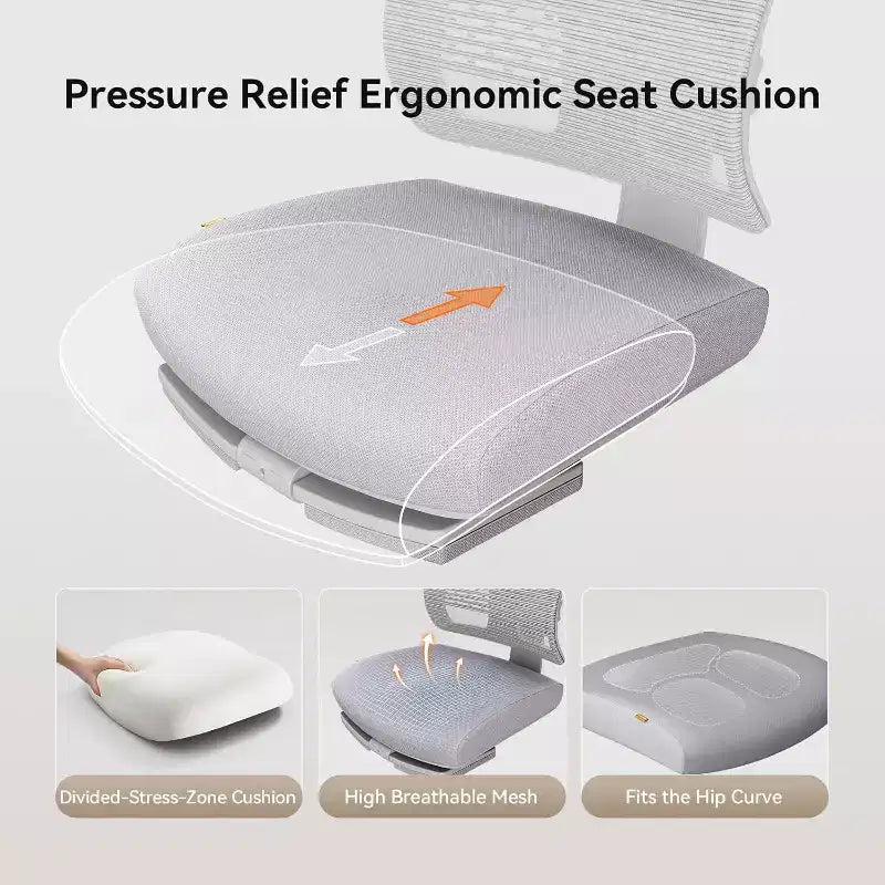 Chaise de bureau avec repose-pieds et accoudoirs 4D