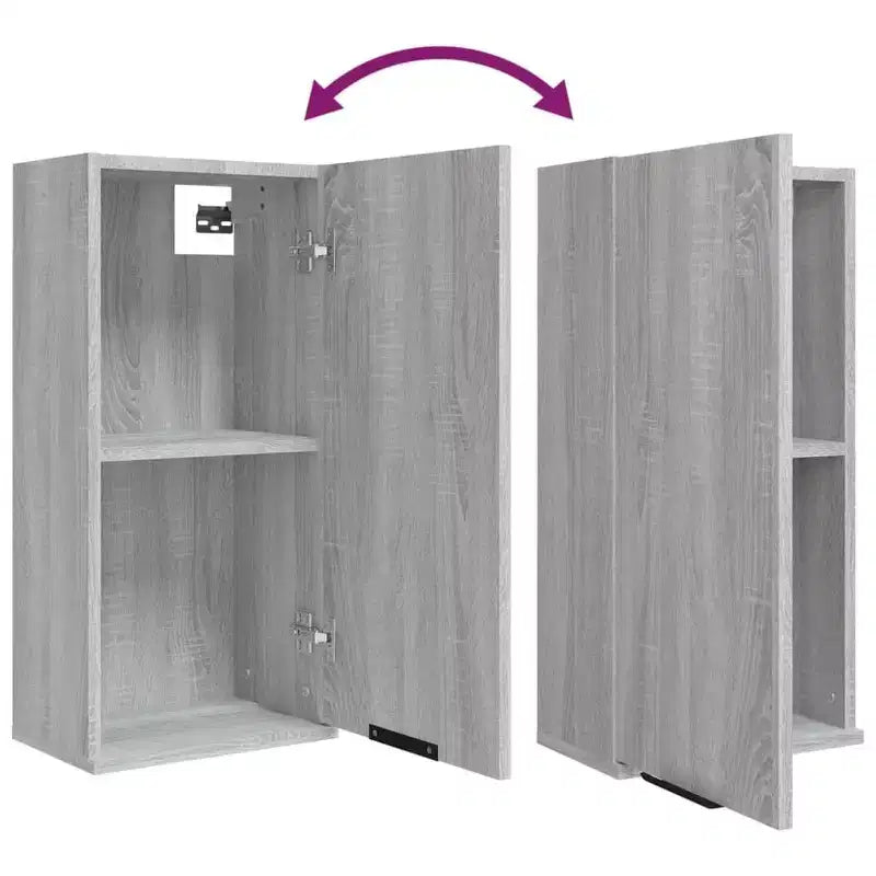Meuble de salle de bain gris Sonoma en bois d'ingénierie 32x20x67 cm