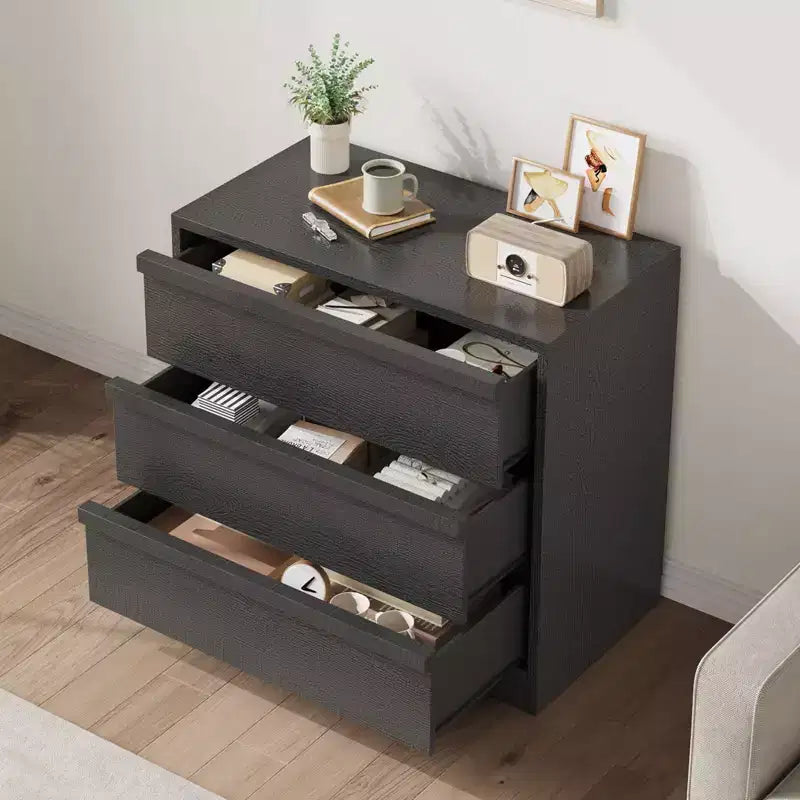 Commode 3/4 tiroirs pour chambre à coucher, table de chevet 3 tiroirs avec grand rangement, petite table d'appoint moderne pour entrée avec tiroirs de rangement