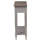 Console de style provincial français avec 1 tiroir - Blanc/Marron clair, Meuble d'entrée élégant, Design étroit
