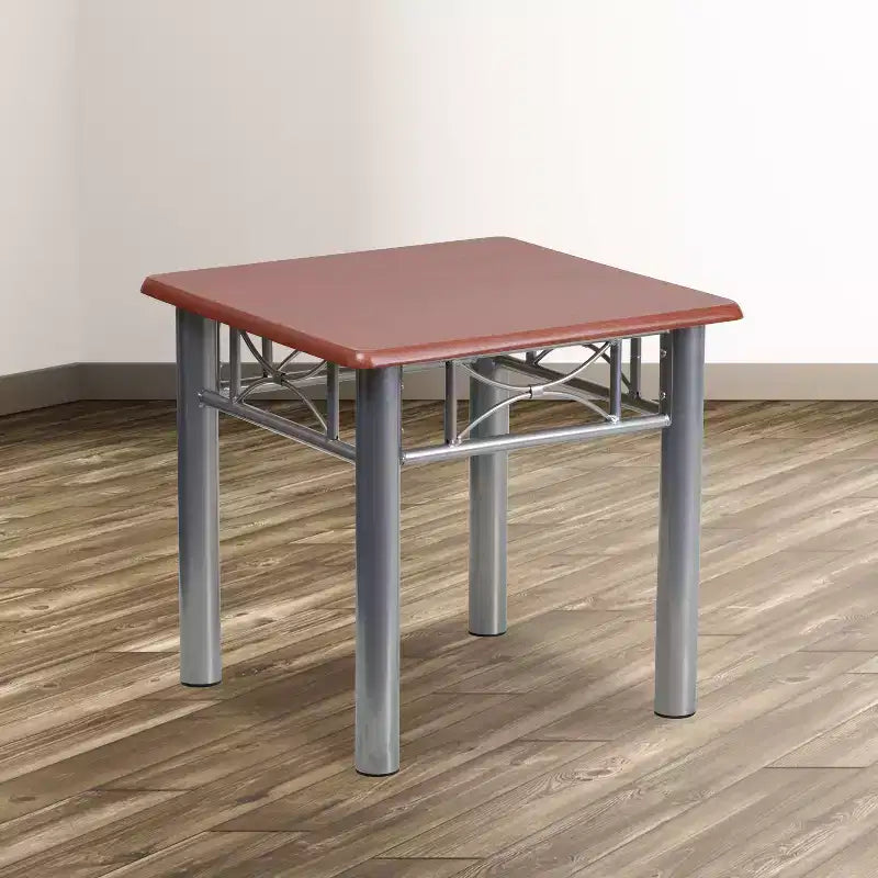 Table d'appoint stratifiée avec cadre en acier