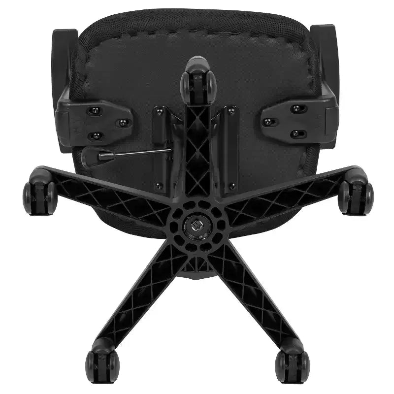 Chaise de bureau ergonomique pivotante en maille filet mi-dossier avec dossier et accoudoirs réglables