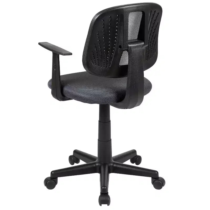 Chaise de bureau ergonomique pivotante en maille filet mi-dossier avec dossier et accoudoirs réglables