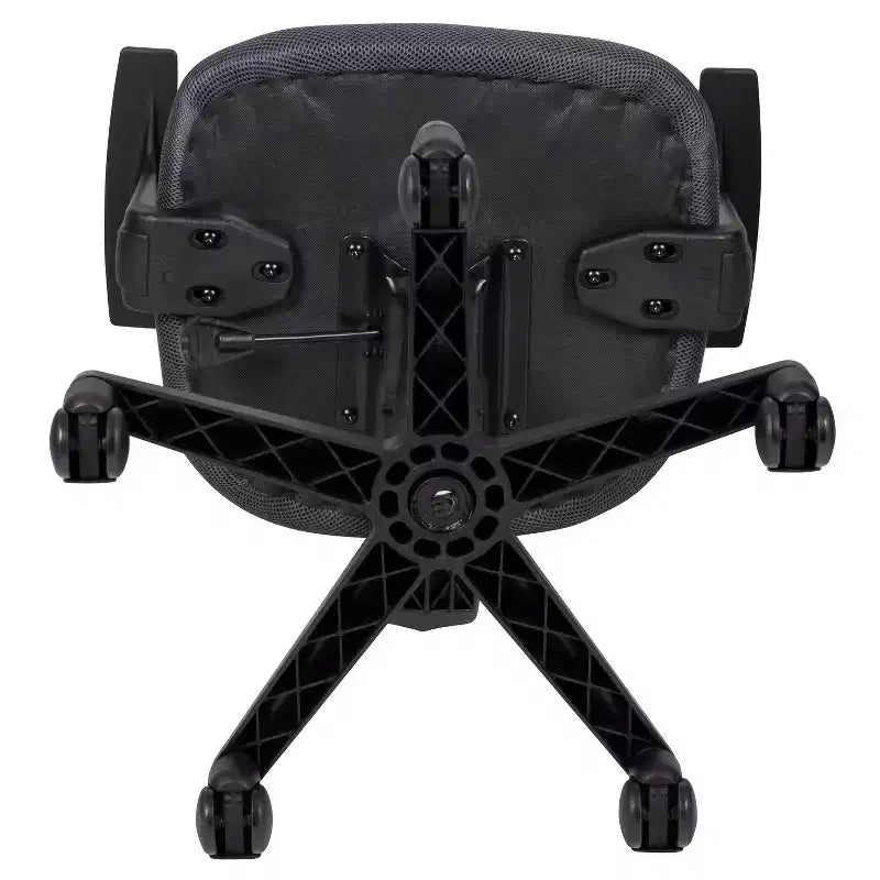 Chaise de bureau ergonomique pivotante en maille filet mi-dossier avec dossier et accoudoirs réglables
