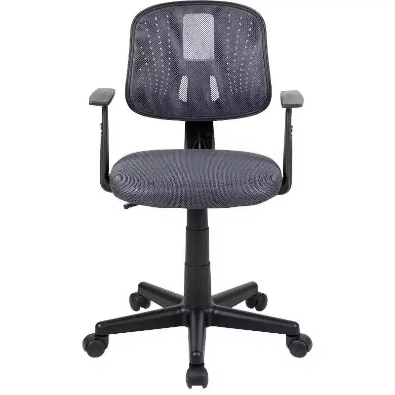 Chaise de bureau ergonomique pivotante en maille filet mi-dossier avec dossier et accoudoirs réglables