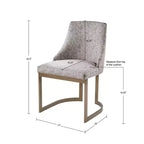 Chaises de salle à manger avec assise rembourrée et cadre en métal