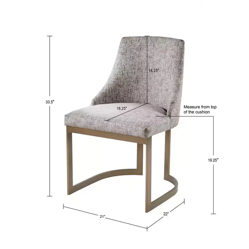 Chaises de salle à manger avec assise rembourrée et cadre en métal