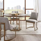 Chaises de salle à manger avec assise rembourrée et cadre en métal