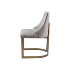 Chaises de salle à manger avec assise rembourrée et cadre en métal