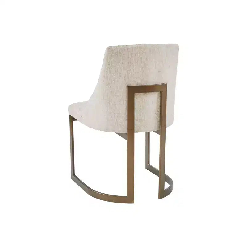 Chaises de salle à manger avec assise rembourrée et cadre en métal
