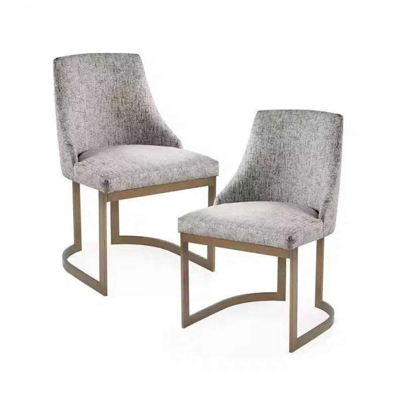 Chaises de salle à manger avec assise rembourrée et cadre en métal