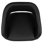 Tabouret de bar contemporain en vinyle, hauteur réglable, avec dossier mi-haut arrondi