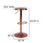 Tabouret de bar rétro réglable en hauteur