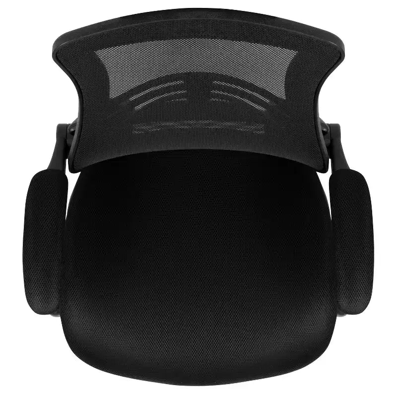 Chaise de bureau ergonomique pivotante en maille à dossier mi-haut avec accoudoirs relevables