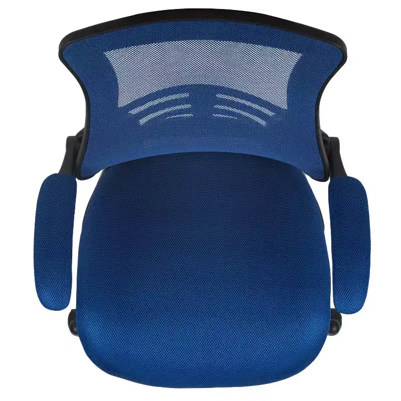 Chaise de bureau ergonomique pivotante en maille à dossier mi-haut avec accoudoirs relevables