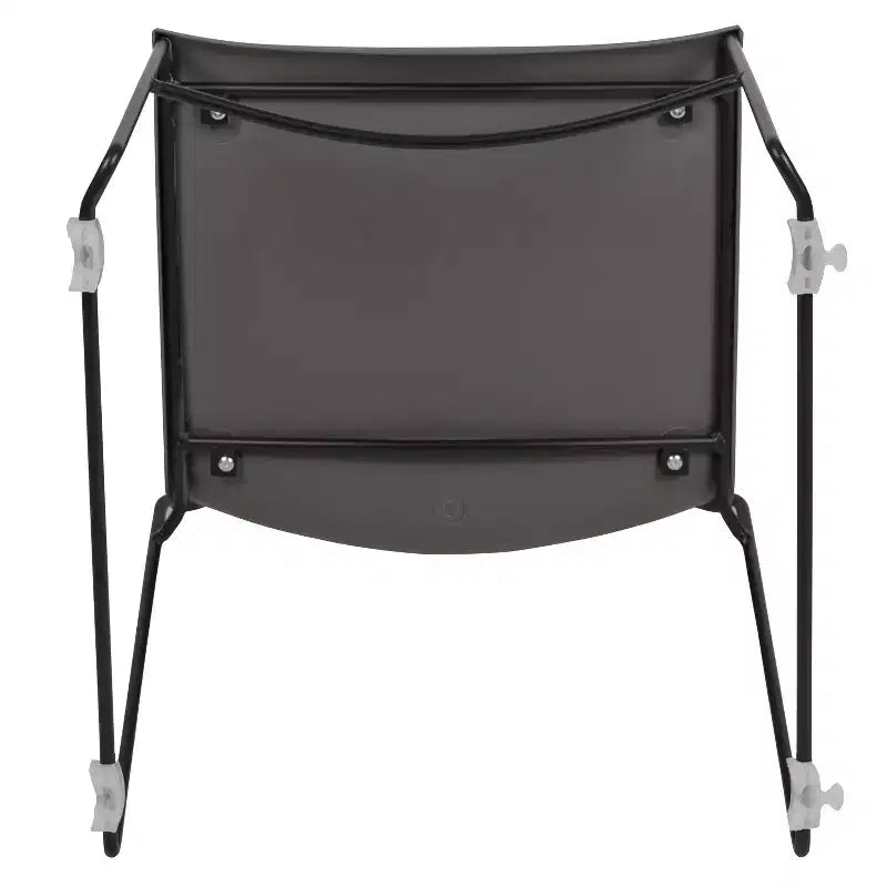 Chaise empilable pour la maison et le bureau avec support lombaire et cadre en métal - Chaise d'appoint
