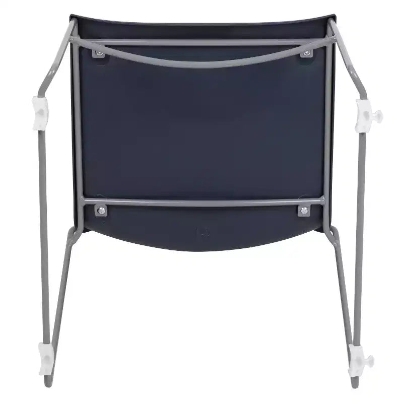 Chaise empilable pour la maison et le bureau avec support lombaire et cadre en métal - Chaise d'appoint