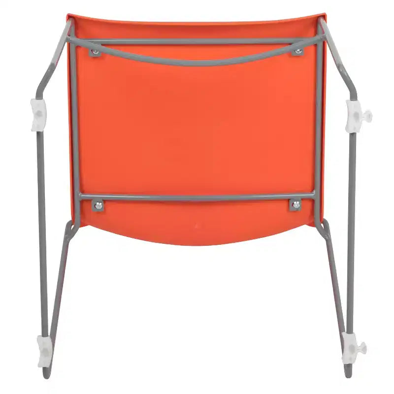 Chaise empilable pour la maison et le bureau avec support lombaire et cadre en métal - Chaise d'appoint