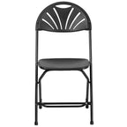 Chaise pliante en plastique à dossier éventail pour mariage, fête, événement, maison, bureau