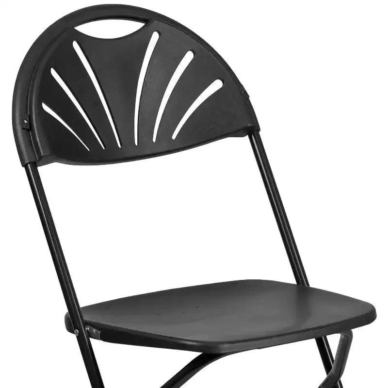 Chaise pliante en plastique à dossier éventail pour mariage, fête, événement, maison, bureau