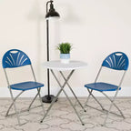 Chaise pliante en plastique à dossier éventail pour mariage, fête, événement, maison, bureau