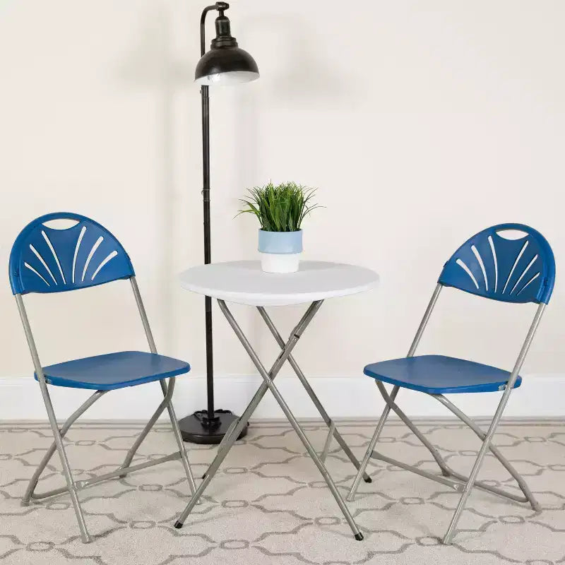 Chaise pliante en plastique à dossier éventail pour mariage, fête, événement, maison, bureau