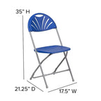 Chaise pliante en plastique à dossier éventail pour mariage, fête, événement, maison, bureau